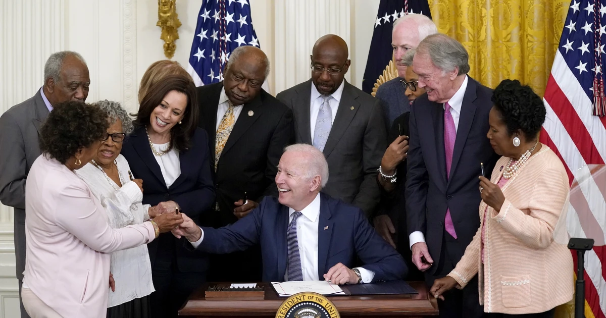 Biden signs Juneteenth federal holiday after decades of Black advocacy